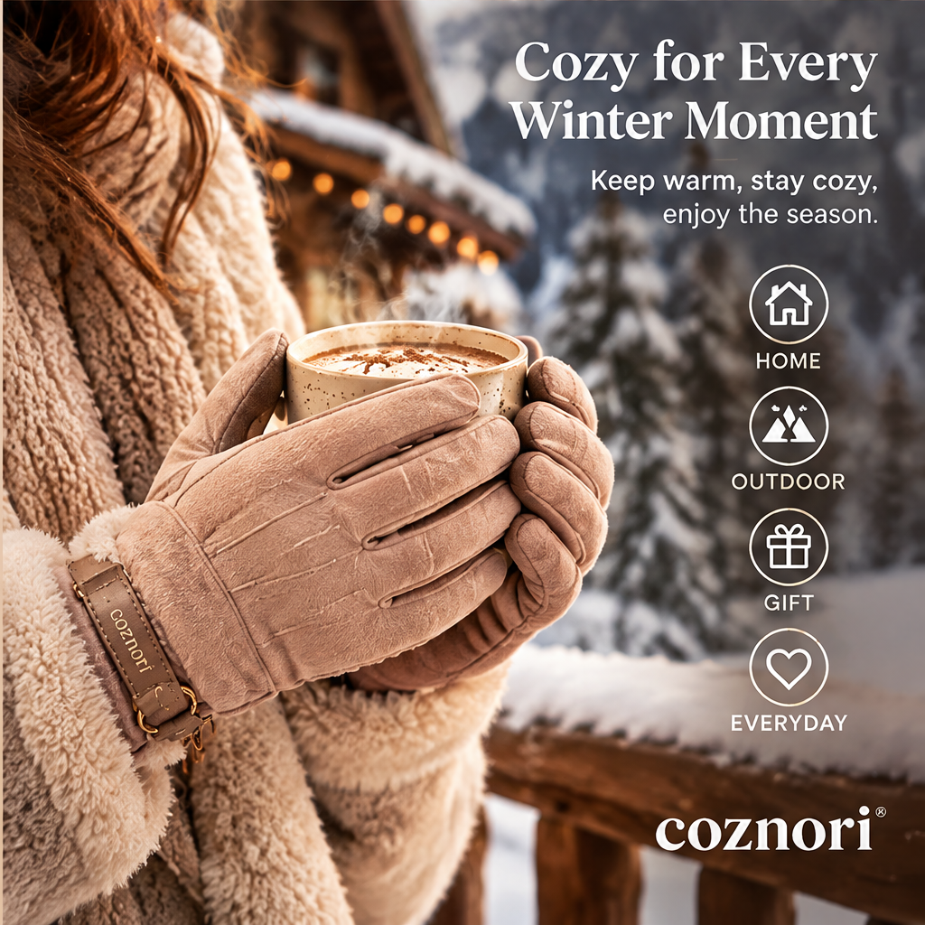 COZNORI™ | Élan Fur Cuff Winter Gloves